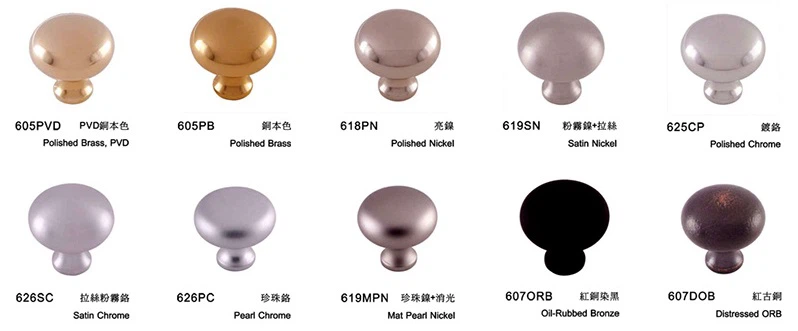 Available Finishes for Kaitrum hardware